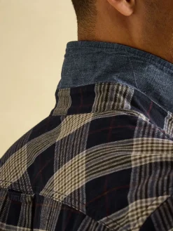 Buchanan Navy Blue Soft Brushed Cotton Check Shirt<Joules Clearance