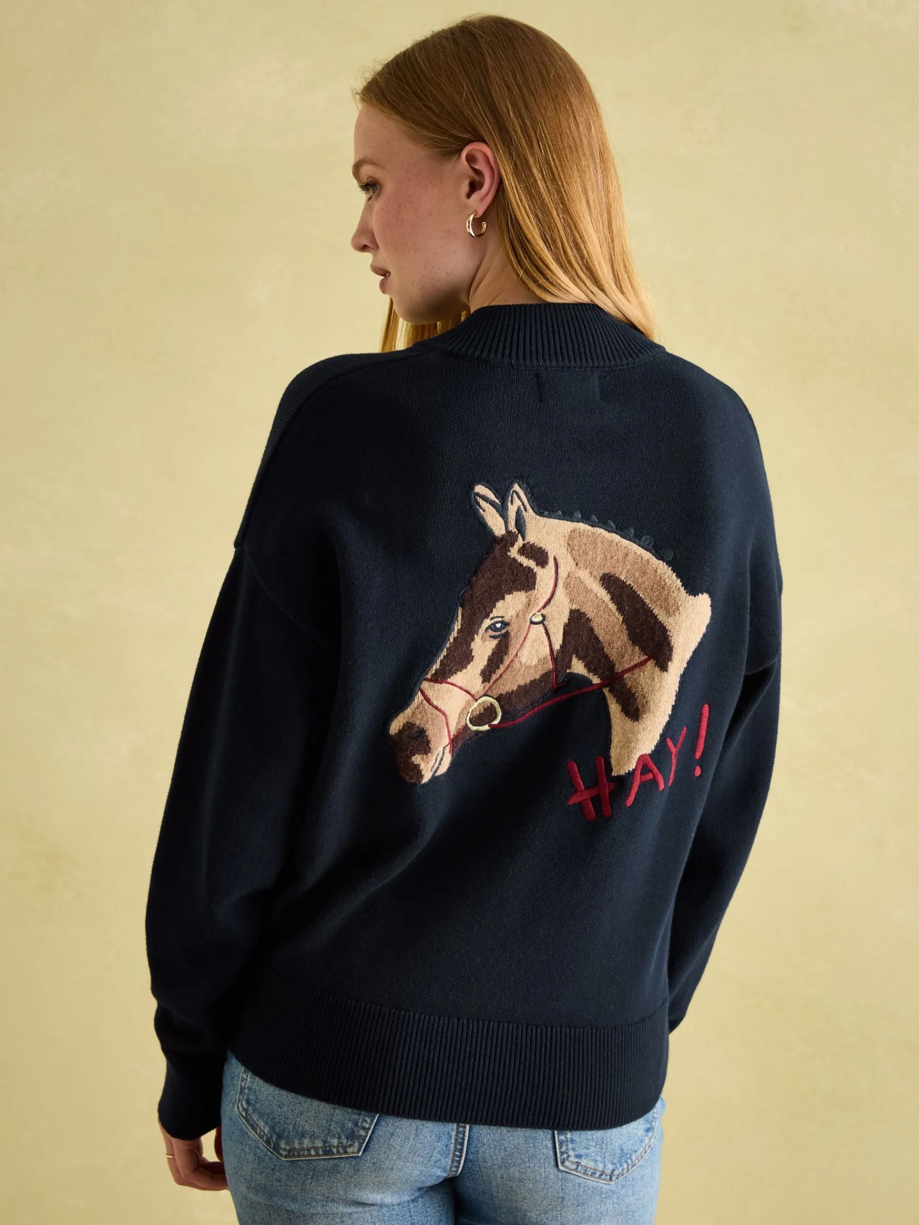 Buckley Horse Embroidered Jumper<Joules New