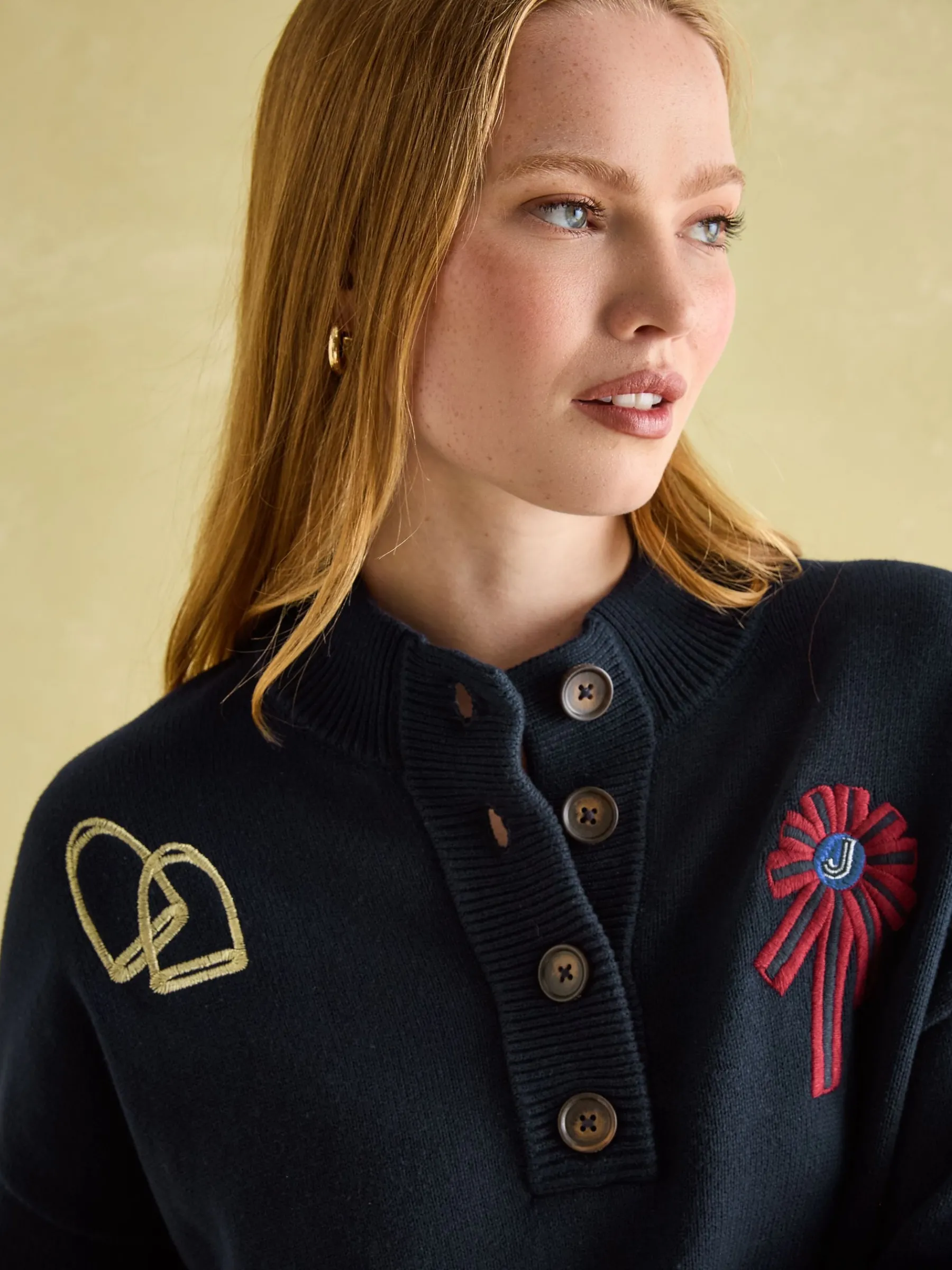 Buckley Horse Embroidered Jumper<Joules New