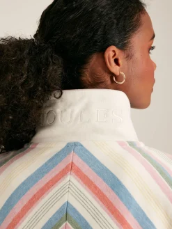 Burnham Multi Stripe Funnel Neck Quarter Zip Sweatshirt<Joules Clearance
