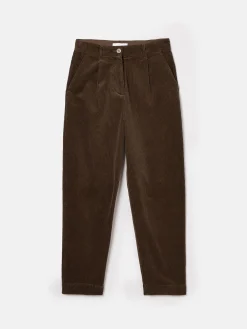 Calla Dark Brown Corduroy Tapered Trousers<Joules Clearance