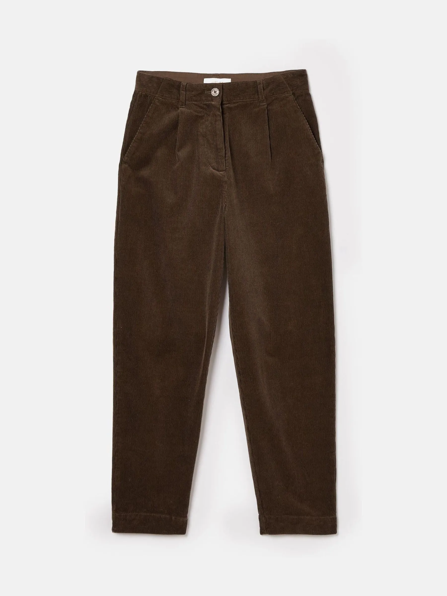 Calla Dark Brown Corduroy Tapered Trousers<Joules Clearance