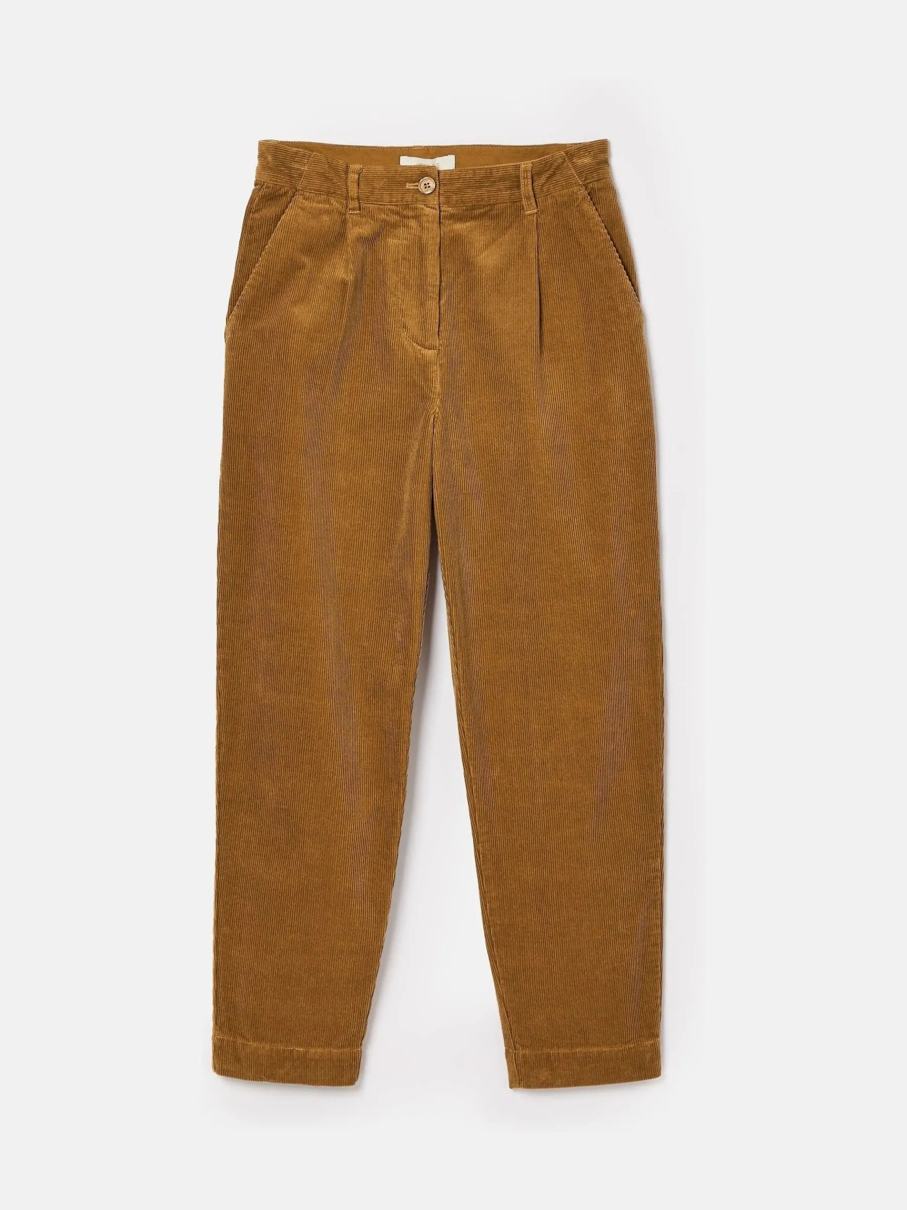 Calla Tan Brown Corduroy Tapered Trousers<Joules Hot