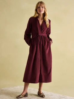 Cara Cord Twisted Front Dress<Joules