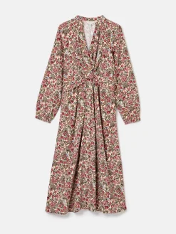 Cara Cream Ditsy Cord Twisted Front Dress<Joules New