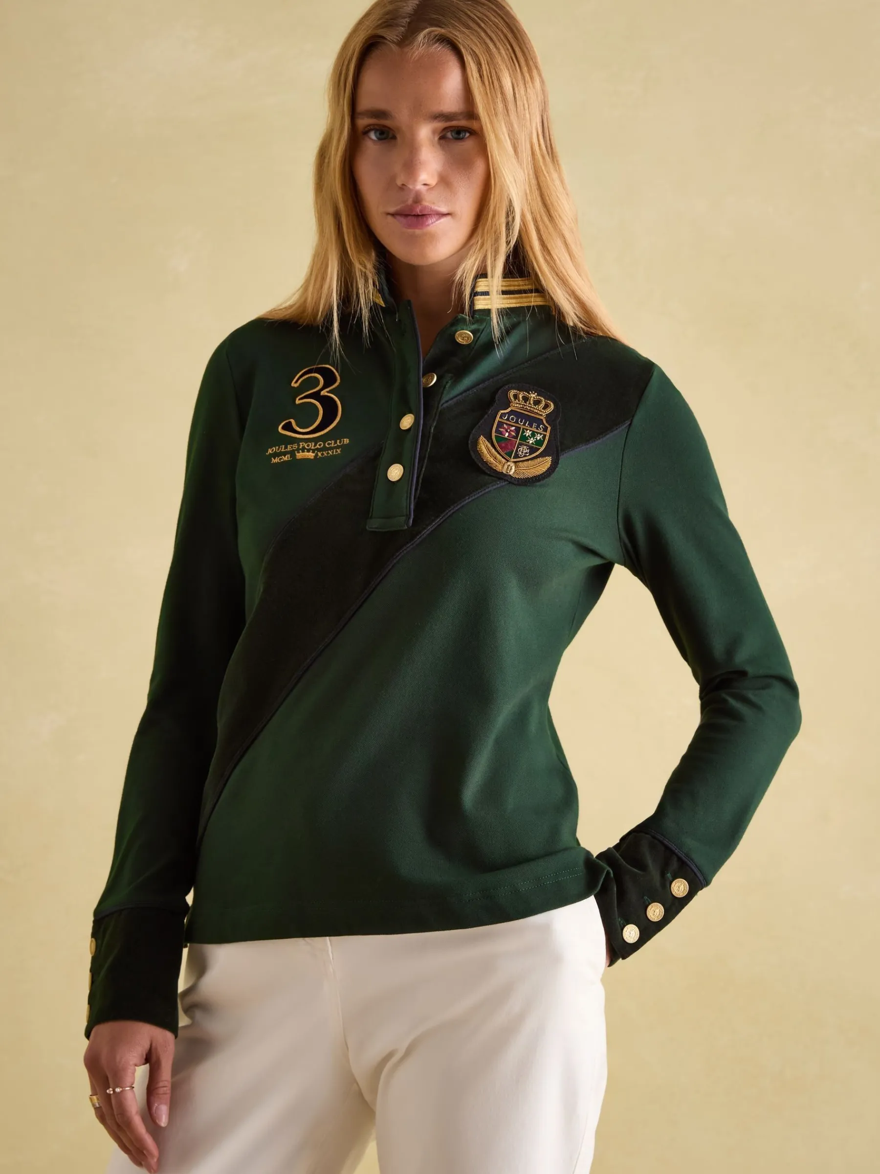 Carrington Premium Long Sleeve Polo Shirt<Joules