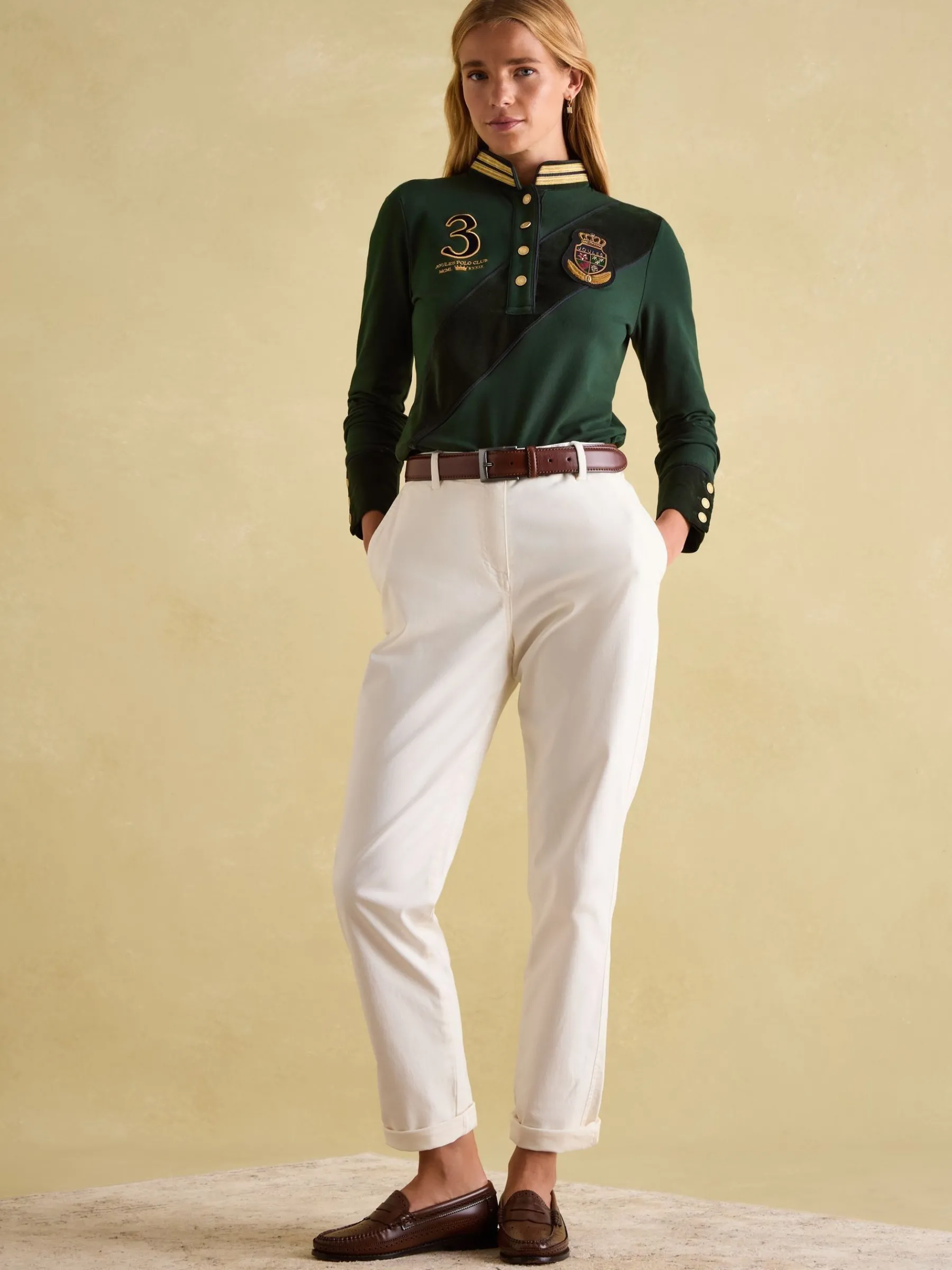 Carrington Premium Long Sleeve Polo Shirt<Joules