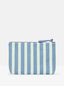 Carrywell Blue & White Striped Zip Pouch<Joules Best