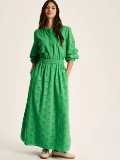 Cassie Broderie Maxi Dress<Joules Best