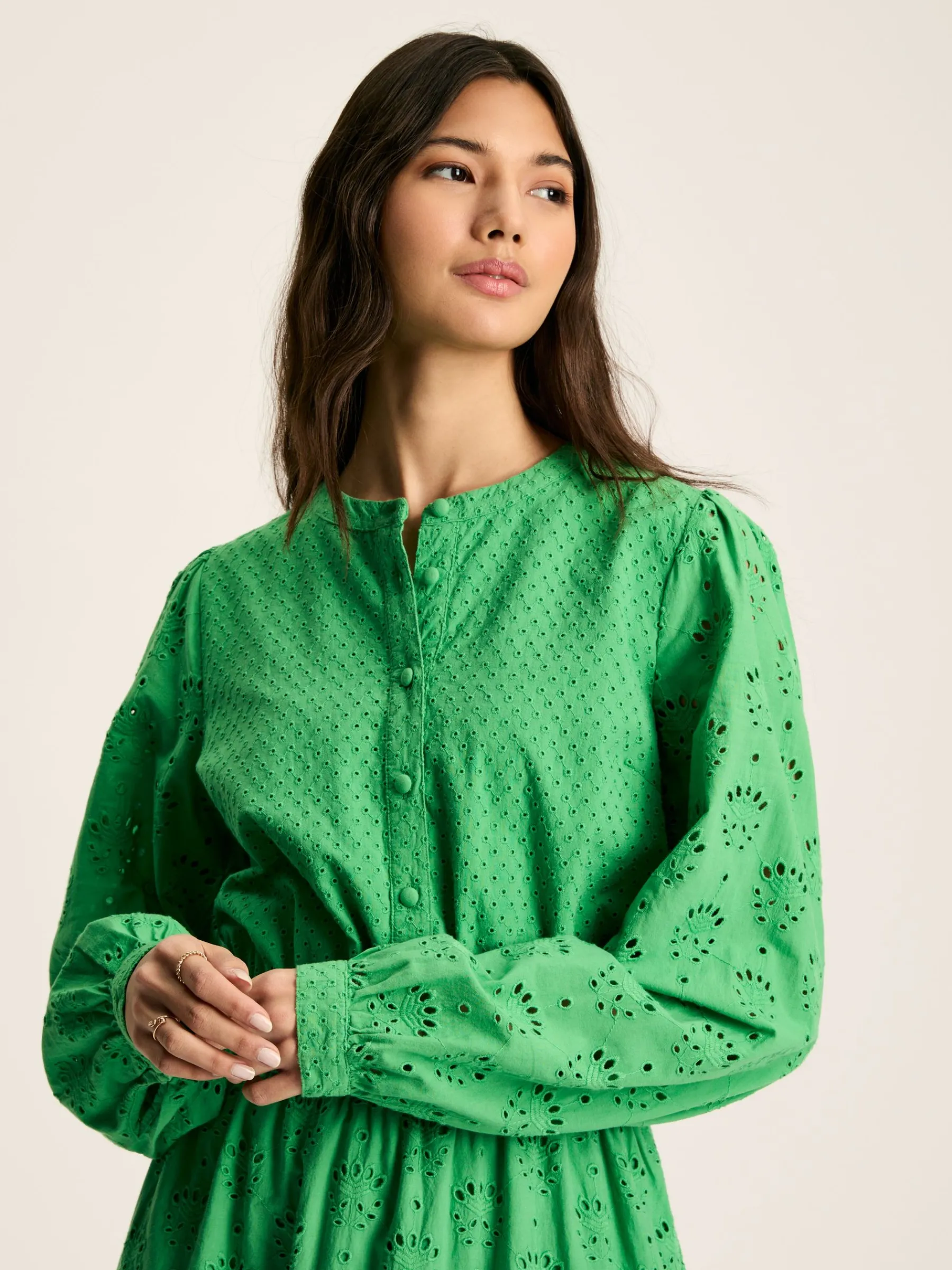 Cassie Broderie Maxi Dress<Joules Best
