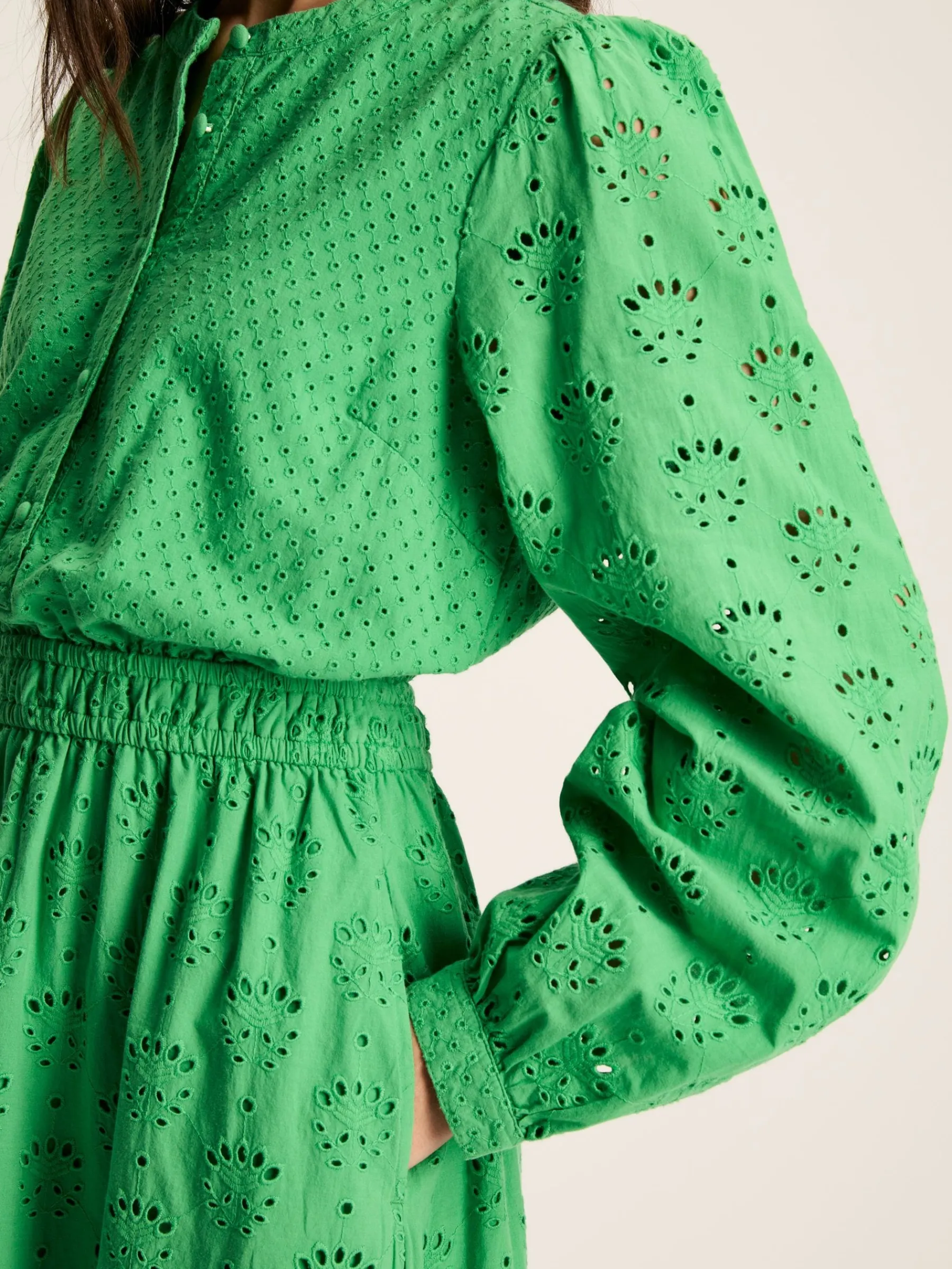 Cassie Broderie Maxi Dress<Joules Best