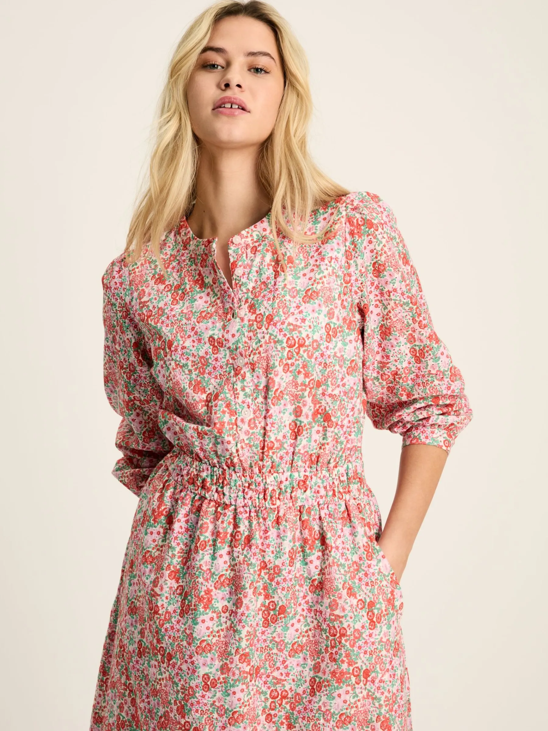 Cassie Broderie Maxi Dress<Joules New