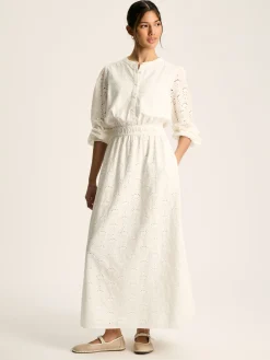 Cassie Broderie Maxi Dress<Joules Best