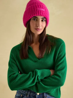 Caversham Bright Pink Beanie Hat<Joules Sale