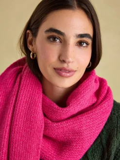 Caversham Bright Pink Knitted Scarf<Joules Discount