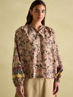 Cecilia Button Down Blouse<Joules