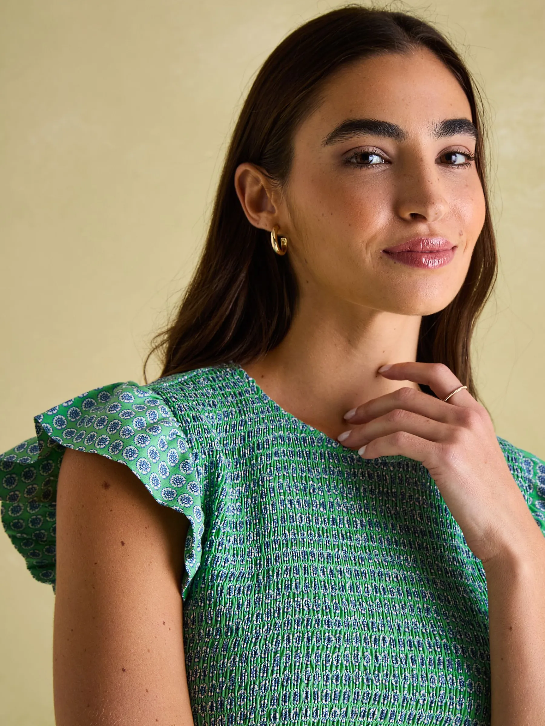 Clover Shirred Dress<Joules Discount