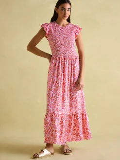 Clover Shirred Dress<Joules Clearance