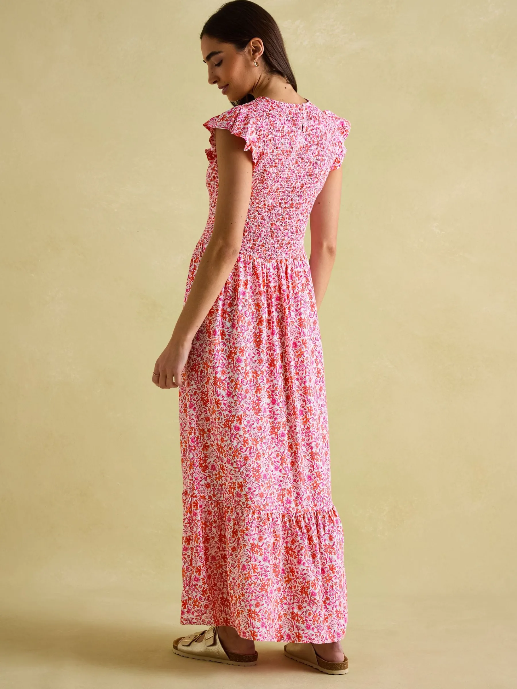 Clover Shirred Dress<Joules Clearance