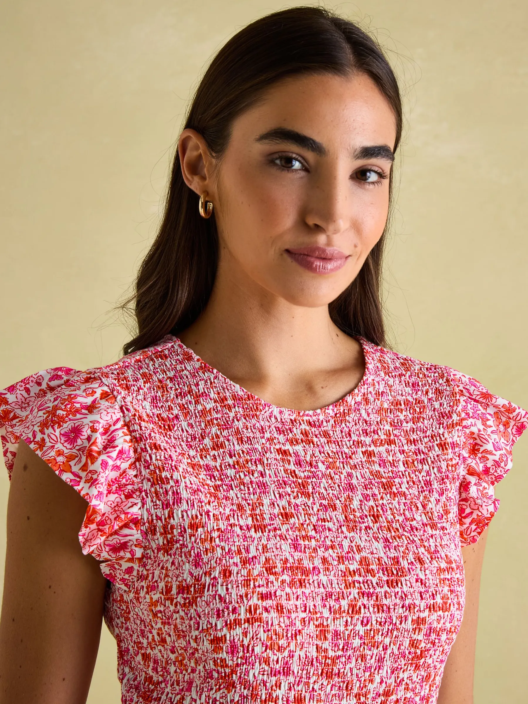 Clover Shirred Dress<Joules Clearance