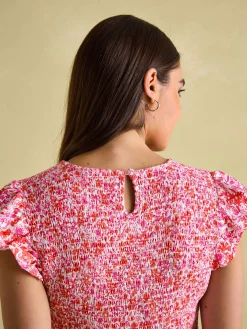 Clover Shirred Dress<Joules Clearance