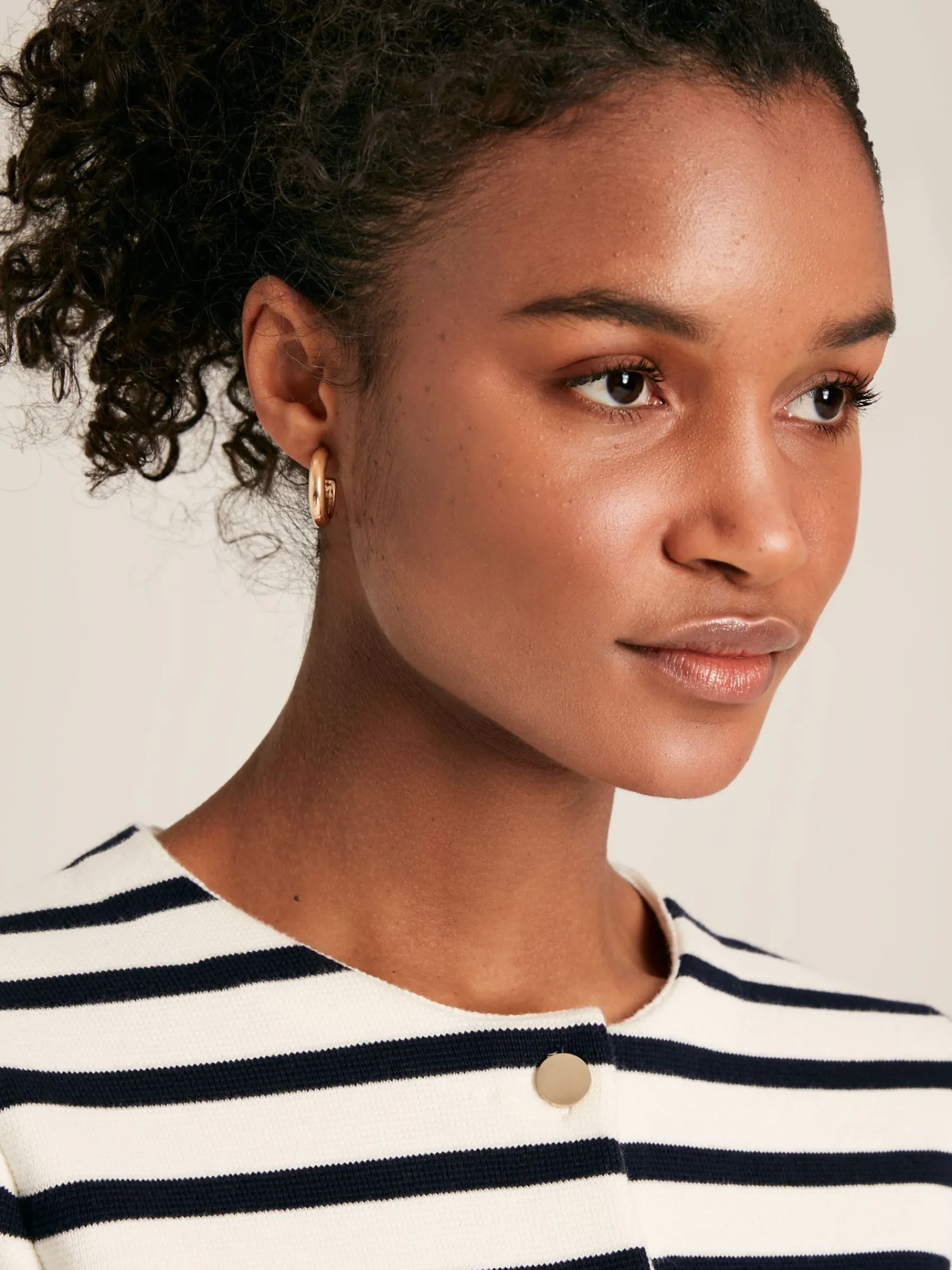 Constance Cream & Navy Striped Cotton Cardigan<Joules Best