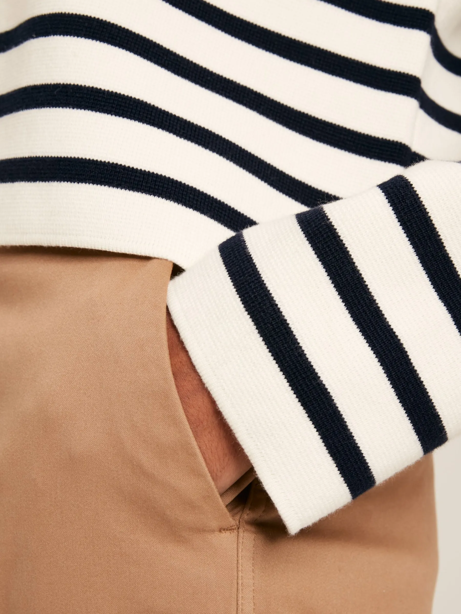 Constance Cream & Navy Striped Cotton Cardigan<Joules Best