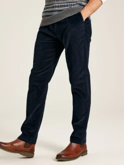 Cord Navy Blue Straight Leg Corduroy Trousers<Joules Hot