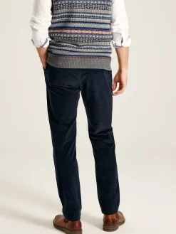 Cord Navy Blue Straight Leg Corduroy Trousers<Joules Hot