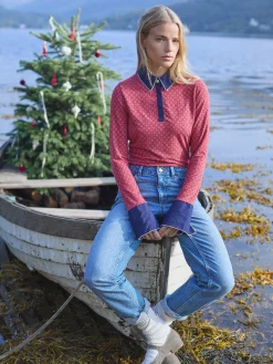 Cordelia Red Geo Long Sleeve Top<Joules Best