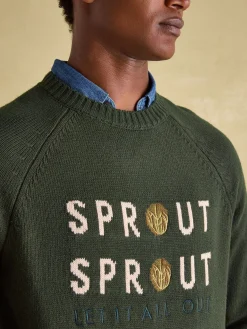 Cracking Sprout Crew Neck Jumper<Joules