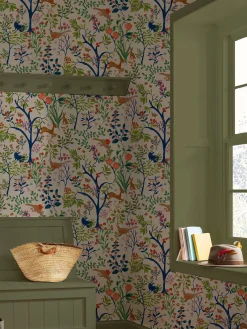 Enchanted Woodland Antique 10M Wallpaper<Joules