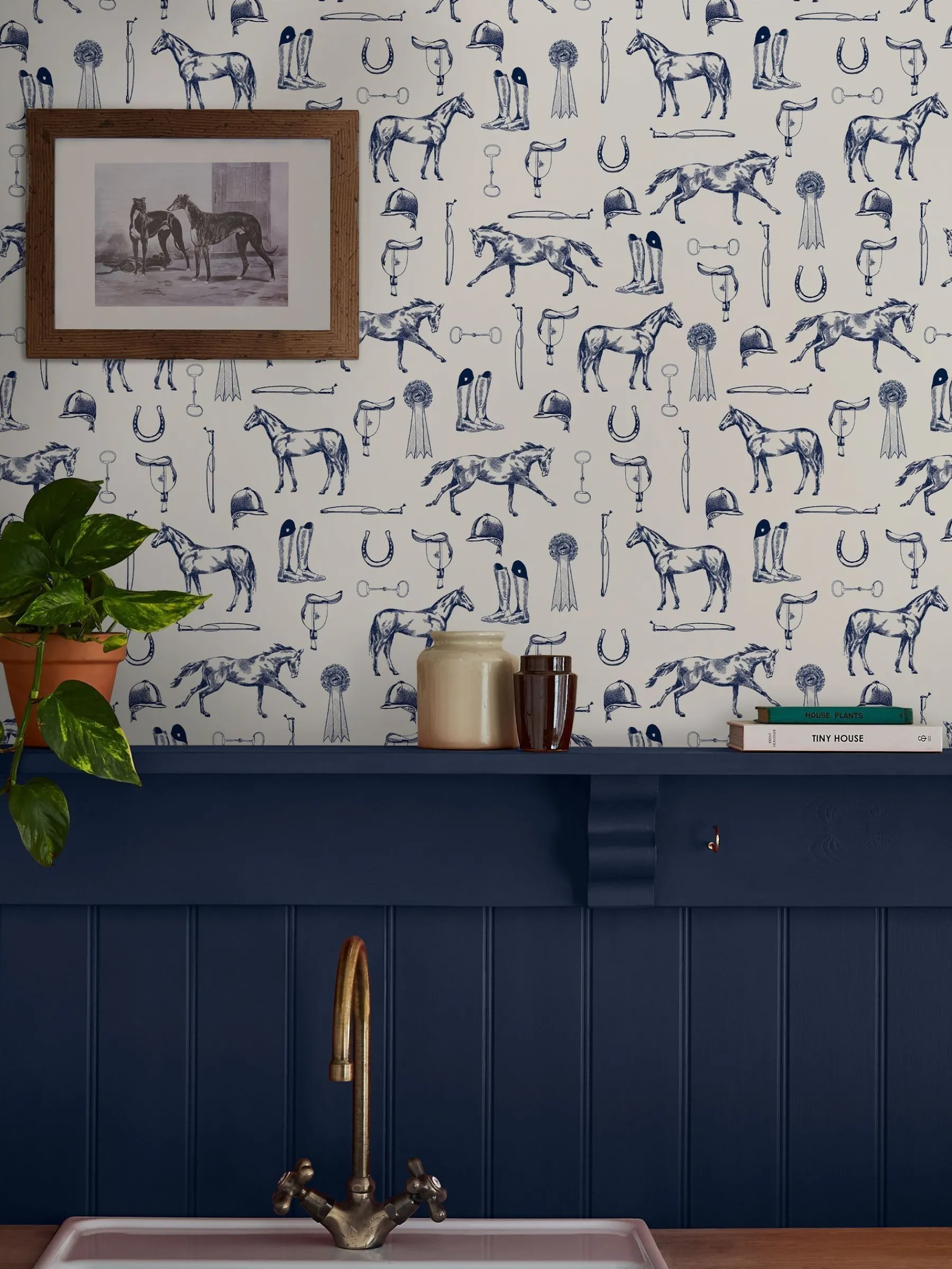 Sketched Equestrian Print 10M Wallpaper<Joules Sale