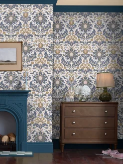 Animal Damask Print 10M Wallpaper<Joules New