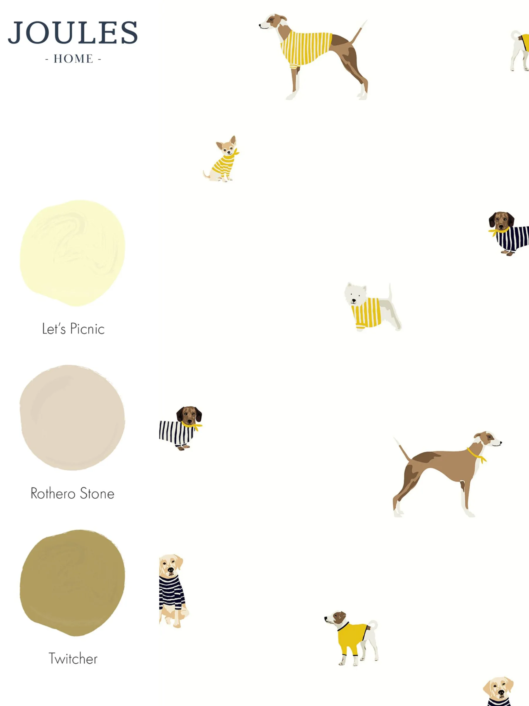 Harbour Dogs 10M Wallpaper<Joules New