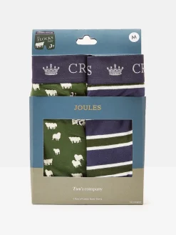 Crown Pack of Two Cotton Boxers<Joules Best
