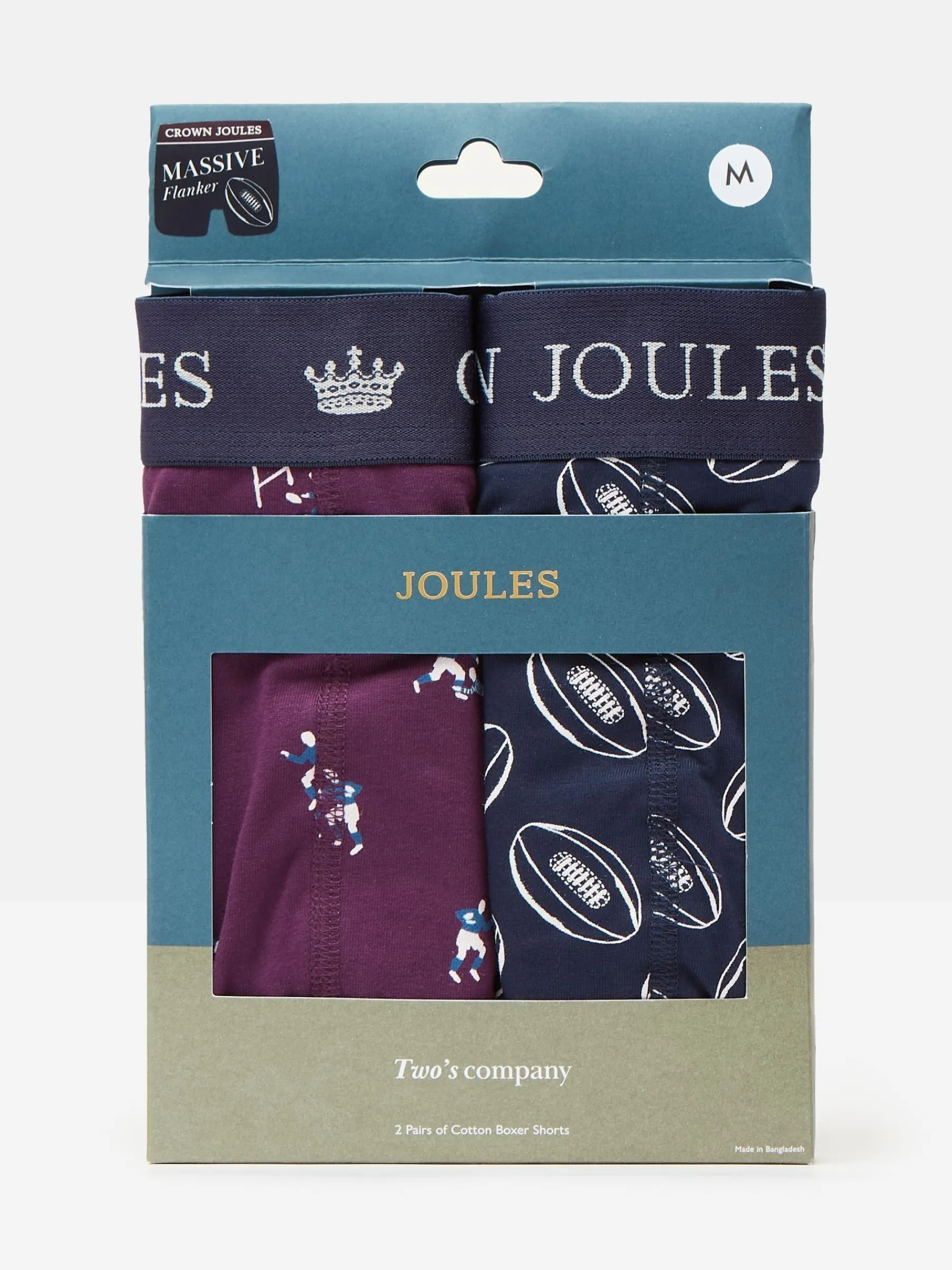 Crown Pack of Two Cotton Boxers<Joules Online
