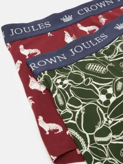 Crown Pack of Two Cotton Boxers<Joules Clearance