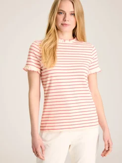 Daisy Short Sleeve Frilled Neck Top<Joules Discount