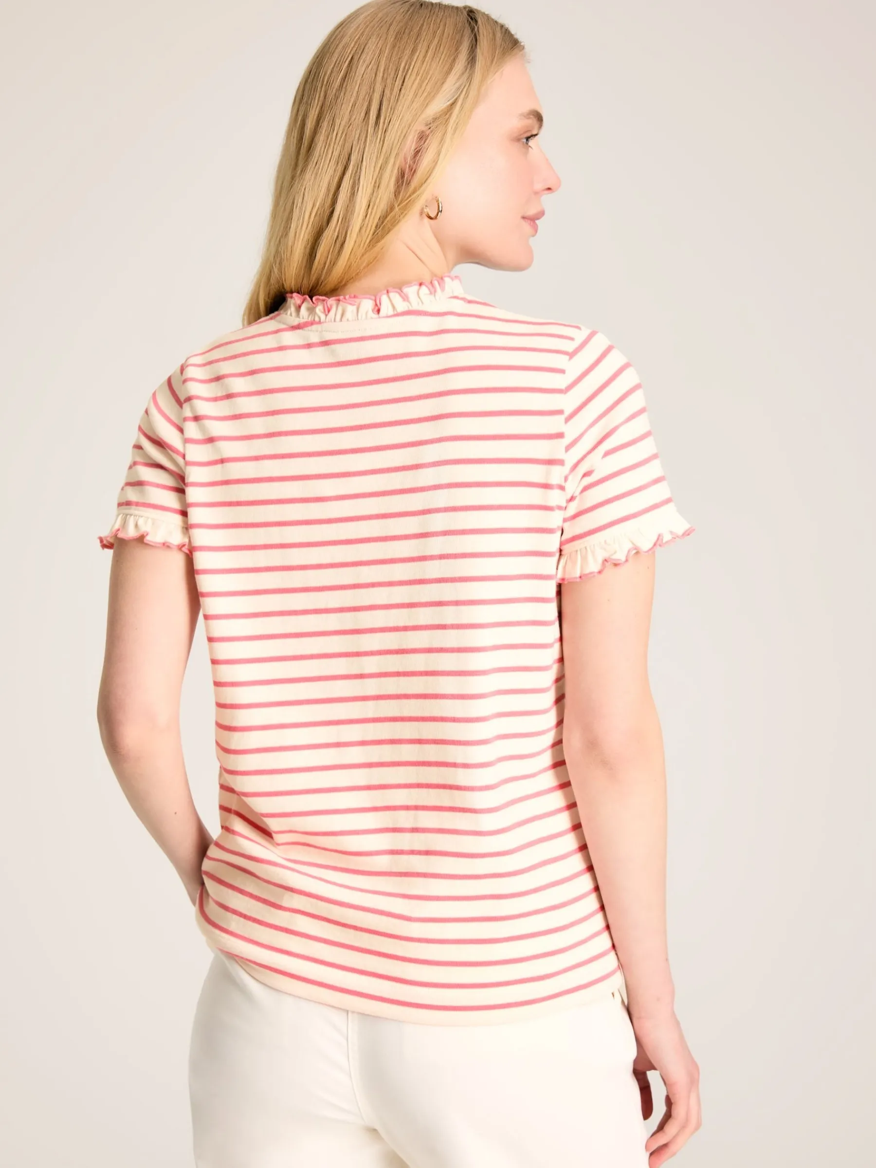 Daisy Short Sleeve Frilled Neck Top<Joules Discount