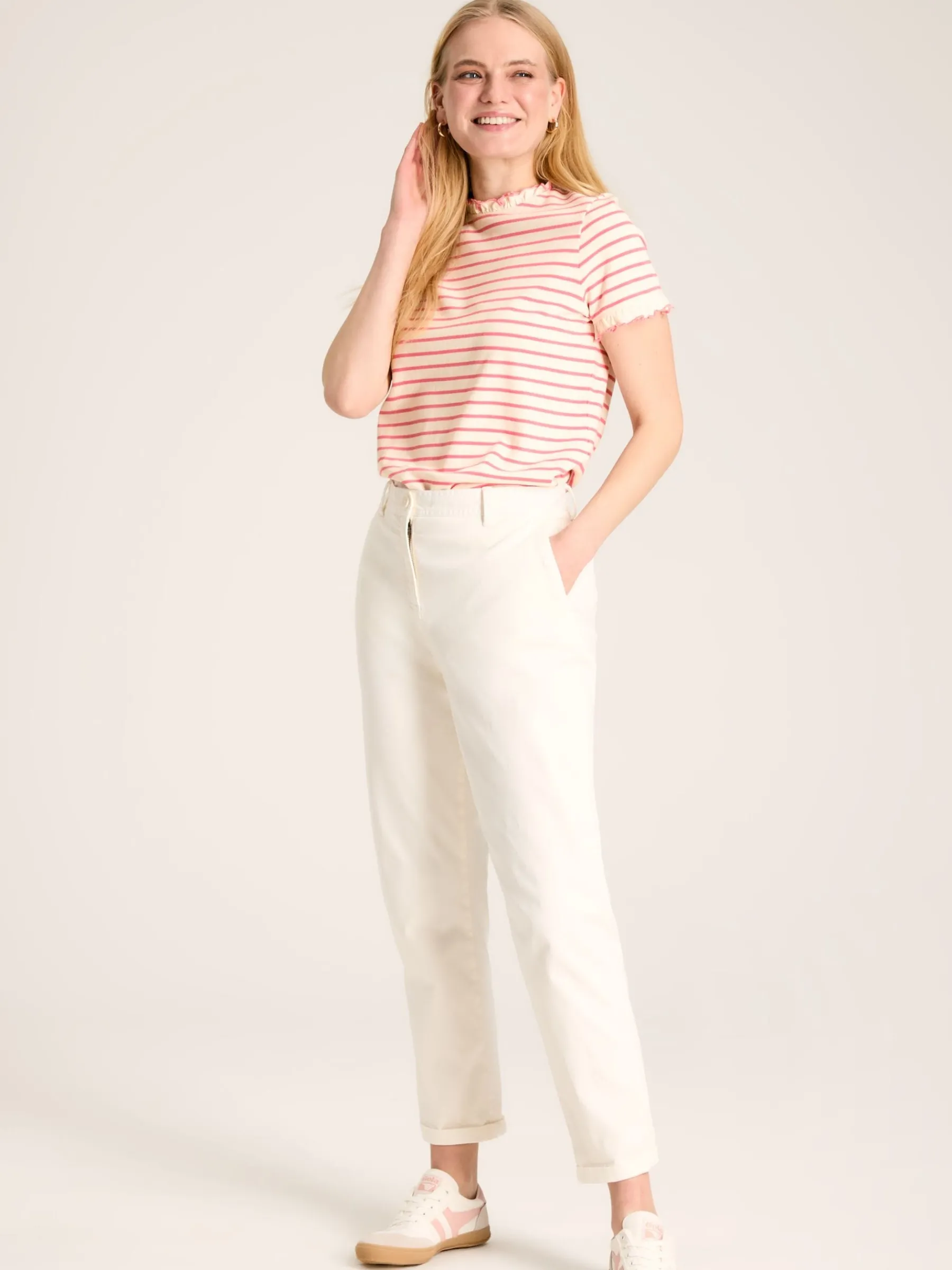 Daisy Short Sleeve Frilled Neck Top<Joules Discount