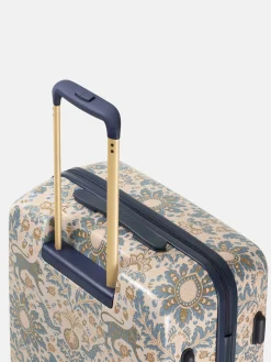 Damask Print Large Four Wheel Hard Shell Suitcase<Joules Online