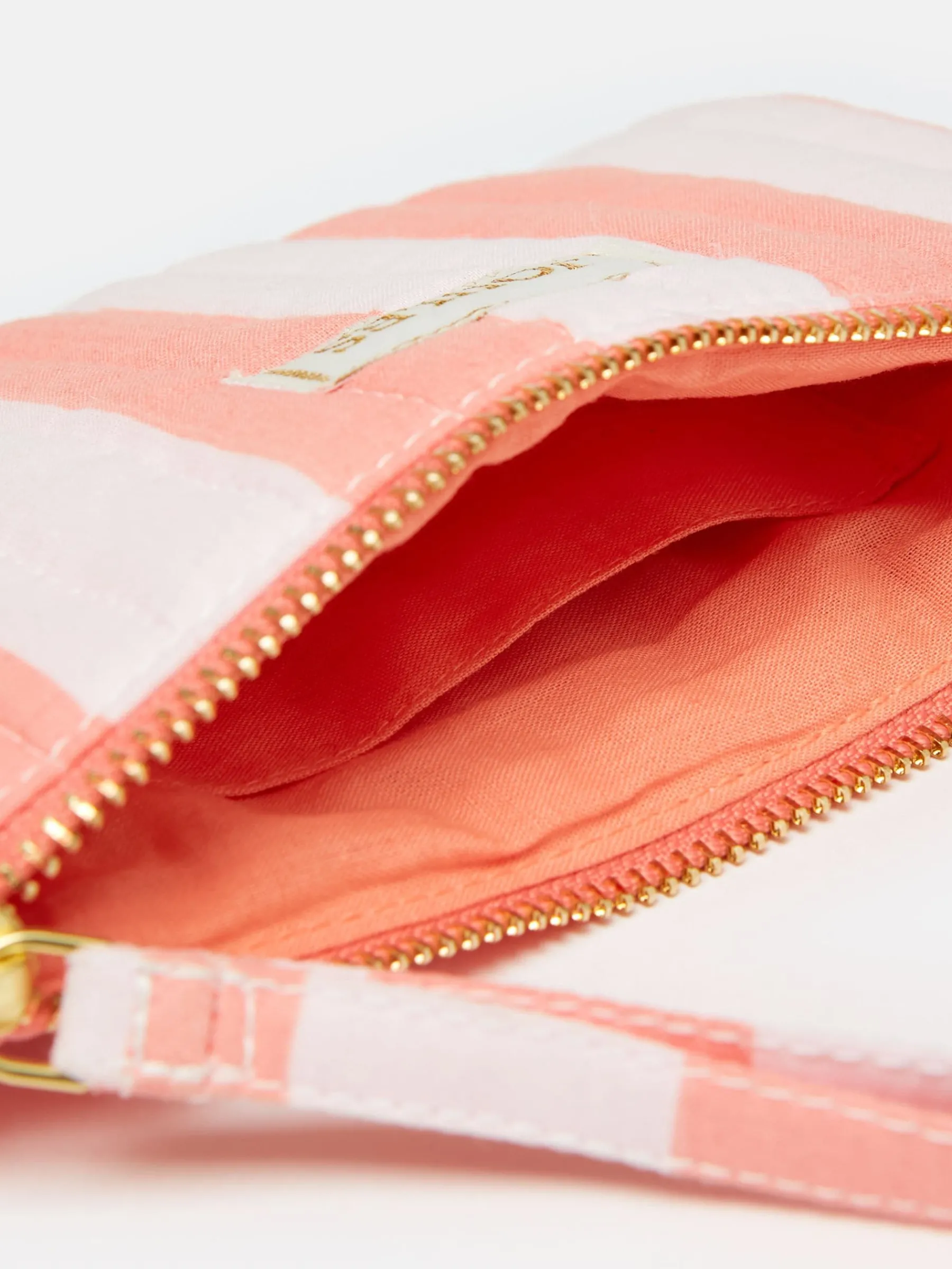 Daphne Pink & Orange Striped Wrist Purse<Joules Hot