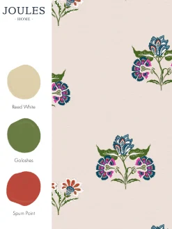 Dawn Grey Indienne Block Print 10M Wallpaper<Joules Clearance