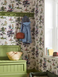 Dawn Grey Woodland Scene 10M Wallpaper<Joules Online