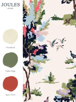 Dawn Grey Woodland Scene 10M Wallpaper<Joules Online