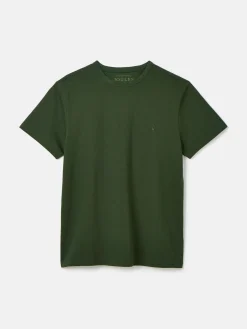 Denton Dark Green Heavyweight Jersey 100% Cotton Crew Neck T-Shirt<Joules Discount