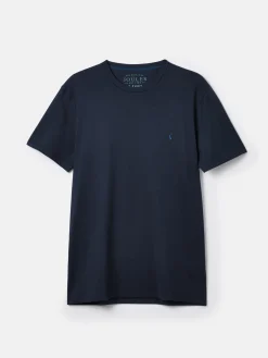 Denton Navy Blue Lightweight Jersey 100% Cotton Crew Neck T-Shirt<Joules Clearance