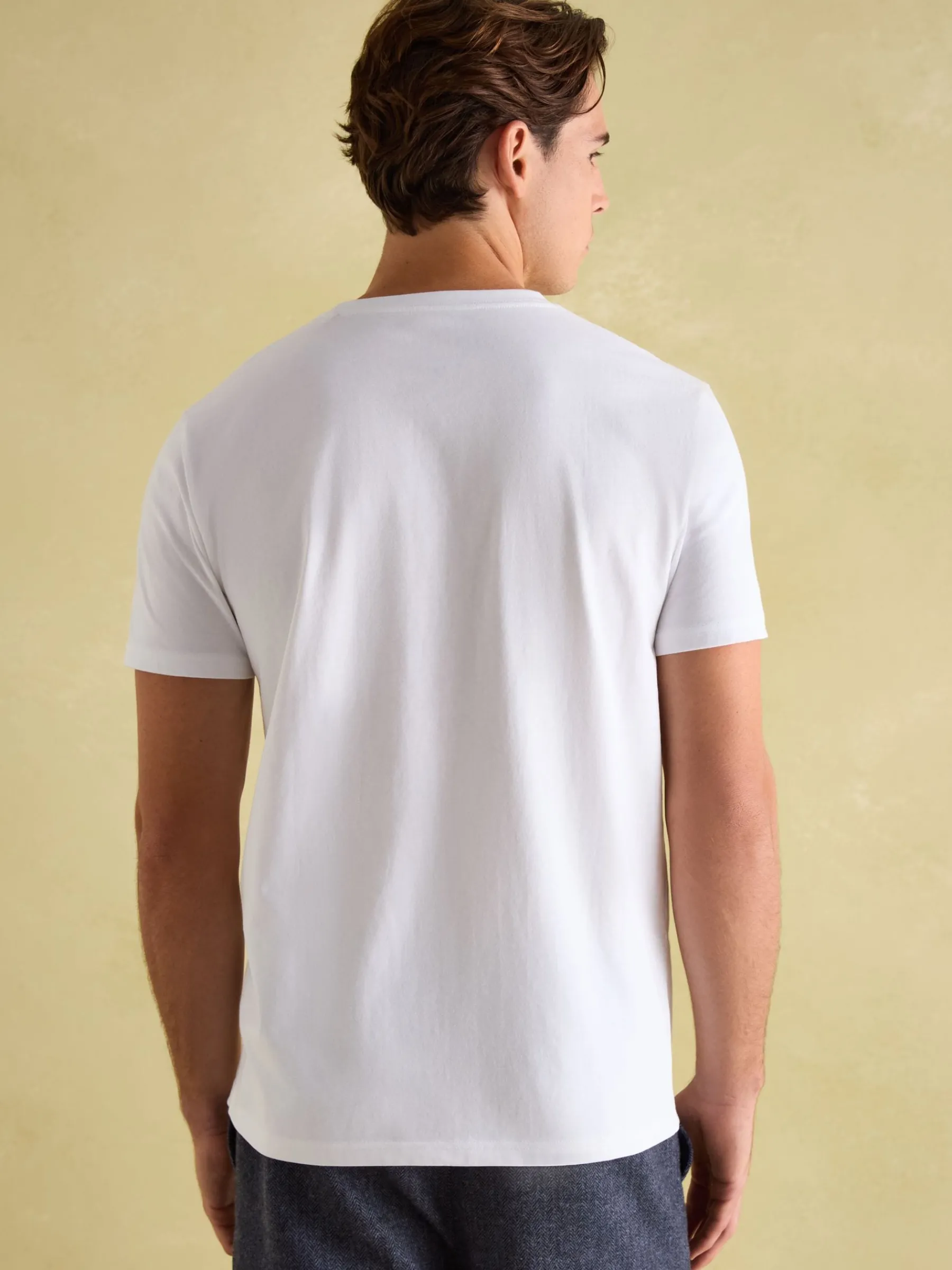 Denton Lightweight Jersey 100% Cotton Crew Neck T-Shirt<Joules