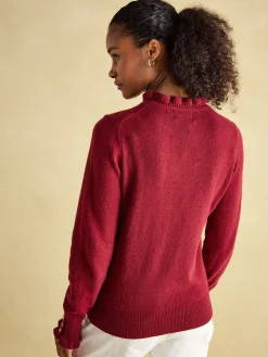 Edith Frill Neck Jumper<Joules Online